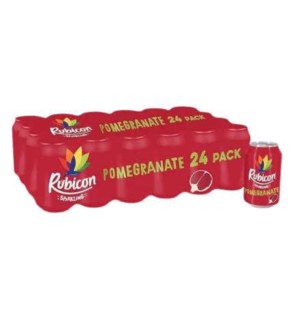 Rubicon Sparkling grenade est fabriqué avec du vrai jus de fruit 24x330ml canettes