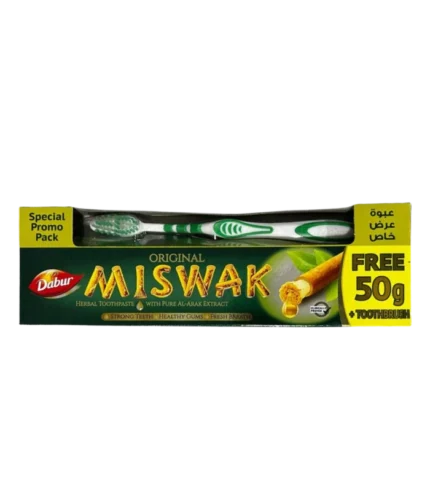 Dabur Miswak dentifrice 6 x 120 g + 50 g gratuit + brosse à dents