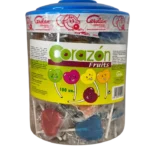 100 Sucette Maxi Coeur Fruits Cerdan