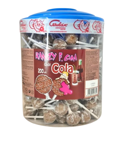 200 Sucette Ramzy Gum Cola Cerdan 1.800g