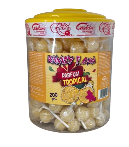 200 Sucettes Ramzy F.Gum Tropical Cerdan 1.800g