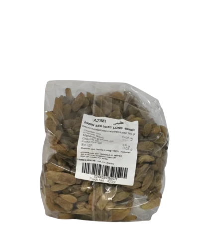 Azimi raisin sec vert long 18 x 400g