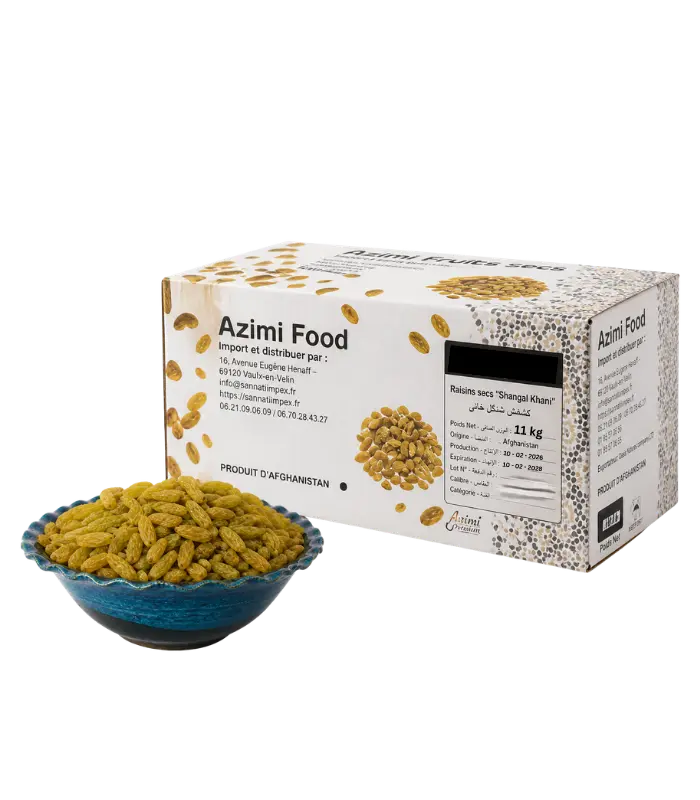 Raisins secs verts Shangal Khani Azimi, 11 kg Raisins secs verts Shangal Khani Azimi, 11 kg